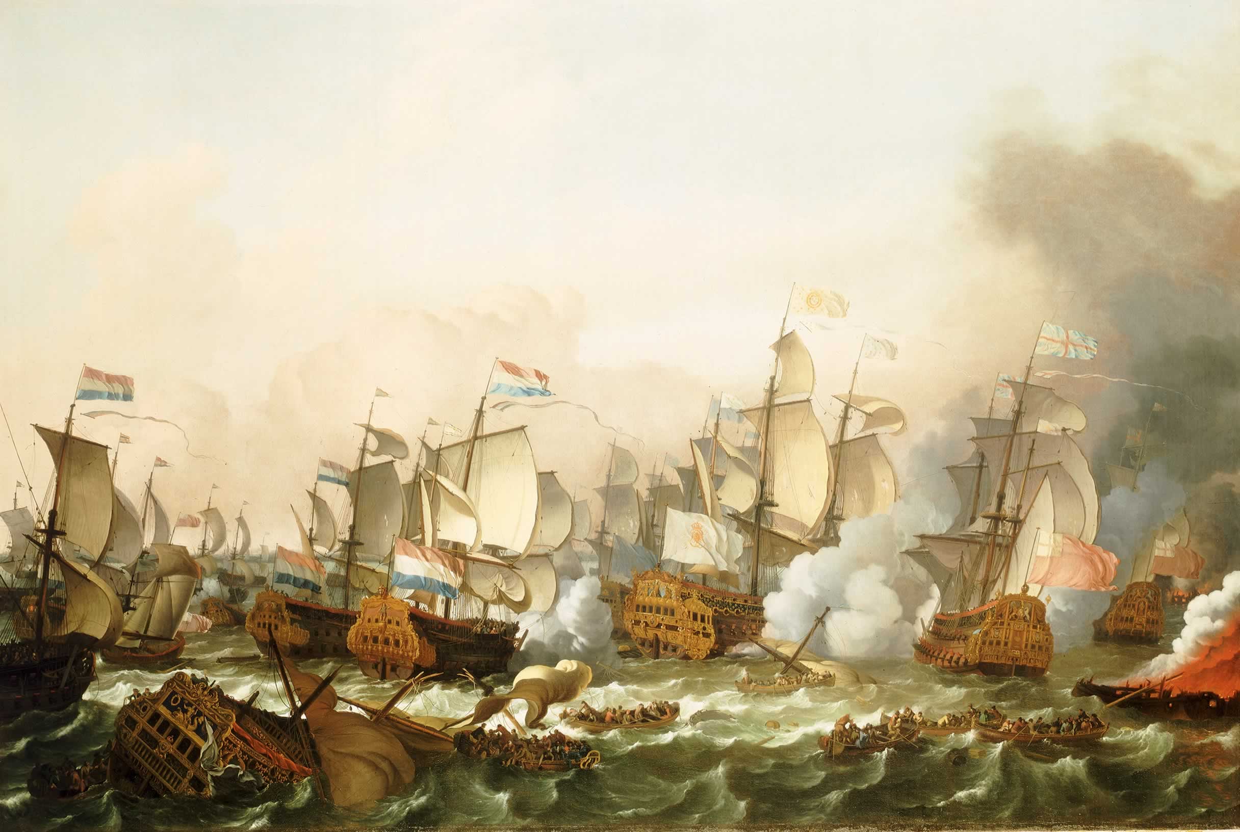 CELA S'EST PASSE  le. 29 mai Chronique culturelle - Histoire - Ludolf_Bakhuizen_-_The_Battle_of_Barfleur_19_May_1692